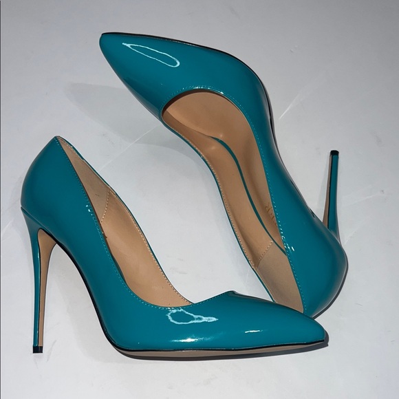 Teal Women's Heels - Picture 3 of 8